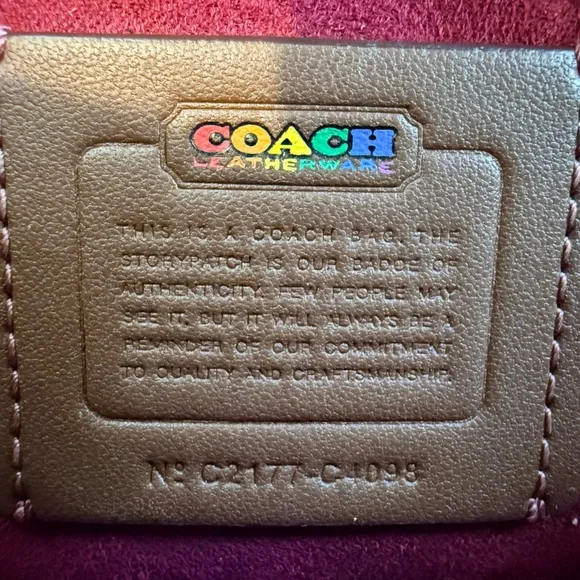 🌈 COACH Willow Saddle Bag in Rainbow Signature Canvas - Pride Edition & Dust Bag - Picture 9 of 12